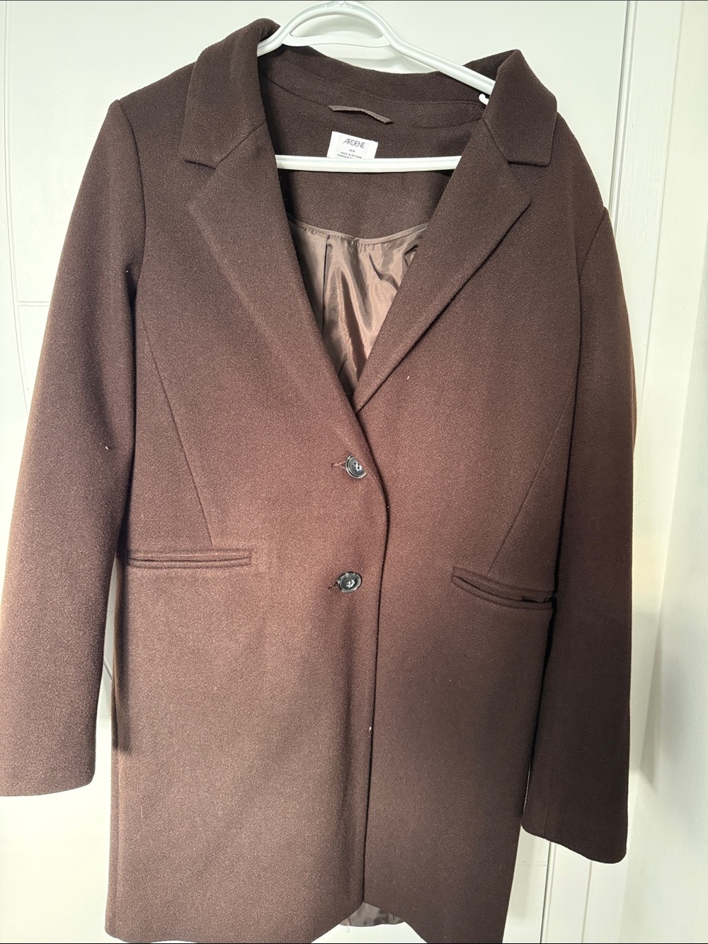 Chocolate Brown Single-Breasted Trench Coat